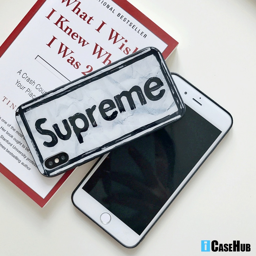 Sup Logo Marble Paint Hard Glass iPhone Case - Picture 8 of 8